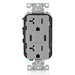 Leviton 30W USB Dual Type C/C Non-PD Wall Outlet Charger With 20A Tamper-Resistant Outlet Gray (T5837-G)