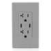 Leviton 30W USB Dual Type C/C Non-PD Wall Outlet Charger With 20A Tamper-Resistant Outlet Gray (T5837-G)