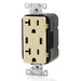 Leviton 30W USB Dual Type C/C Non-PD Wall Outlet Charger With 20A Tamper-Resistant Outlet Ivory (T5837-I)