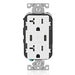 Leviton 30W USB Dual Type C/C Non-PD Wall Outlet Charger With 20A Tamper-Resistant Outlet White (T5837-W)