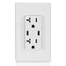 Leviton 30W USB Dual Type C/C Non-PD Wall Outlet Charger With 20A Tamper-Resistant Outlet White (T5837-W)