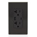 Leviton 20A 125V Decora Tamper-Resistant Outlet NEMA 5-20R 18W Type A/C USB Chargers Grounding Side Wired/Back Wired Black (T5838-E)