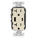 Leviton 20A 125V Decora Tamper-Resistant Outlet NEMA 5-20R 18W Type A/C USB Chargers Grounding Side Wired/Back Wired Light Almond (T5838-T)