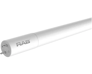 RAB T8 LED Glass 4 Foot Type B 14W 5000K 1800Lm Single Or Double Ended Wiring (T8-14-48G-850-SD-BYP)