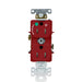 Leviton 15A 125V Duplex Receptacle/Outlet Hospital Grade Tamper-Resistant Single Marked Controlled NEMA 5-15R 2-Pole 3-Wire Self-Grounding Red (T8200-1PR)
