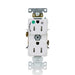 Leviton 15A 125V Duplex Receptacle/Outlet Hospital Grade Tamper-Resistant Single Marked Controlled NEMA 5-15R 2-Pole 3-Wire Self-Grounding White (T8200-1PW)