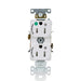 Leviton 15A 125V Duplex Receptacle/Outlet Hospital Grade Tamper-Resistant Dual Marked Controlled NEMA 5-15R 2-Pole 3-Wire Self-Grounding White (T8200-2PW)