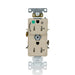 Leviton 20A 125V Duplex Receptacle/Outlet Hospital Grade Tamper-Resistant Single Marked Controlled NEMA 5-20R 2-Pole 3-Wire Self Grounding Ivory (T8300-1PI)