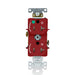 Leviton 20A 125V Duplex Receptacle/Outlet Hospital Grade Tamper-Resistant Dual Marked Controlled NEMA 5-20R 2-Pole 3-Wire Self Grounding Red (T8300-2PR)