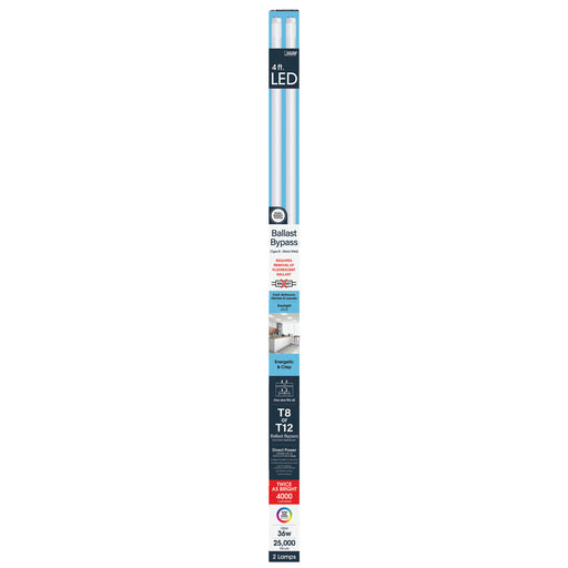 Feit Electric 4 Foot 36W T8 High Output Ballast Bypass 5000K 4000Lm Linear LED 2 Pack (T848HO/850/B/LED/2)