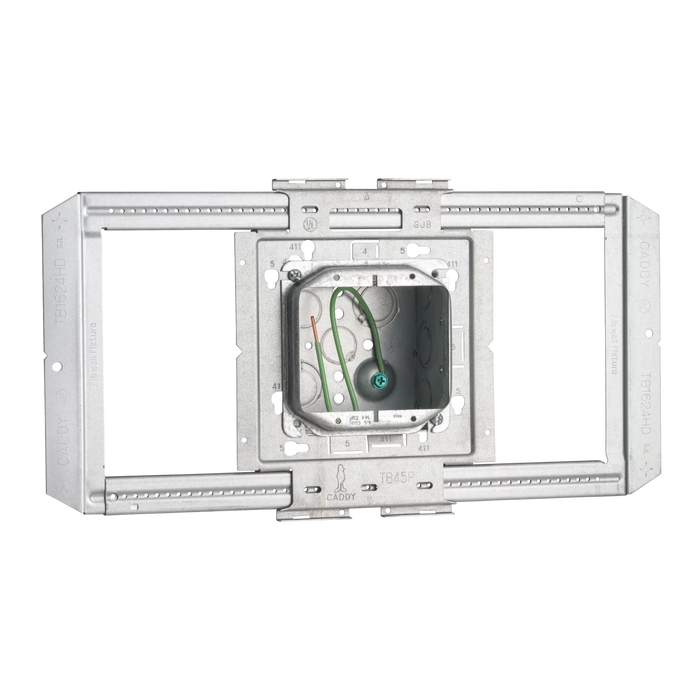 Caddy Heavy Duty Telescoping Bracket Between Stud Assembly 3/4 Double Gang Mud Ring (TBP4DM2)