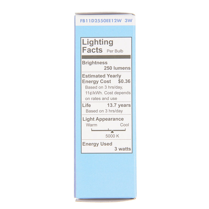 TCP B11 25W 5000 Frosted E12 5000K (FB11D2550EE12W)