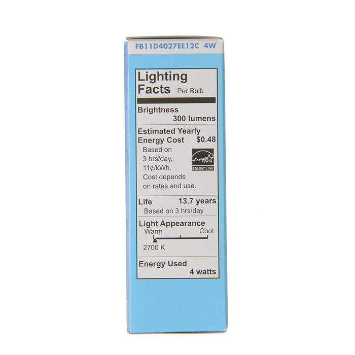TCP Filament B11 40W 2700K Dimmable E12 Clear (FB11D4027EE12C)