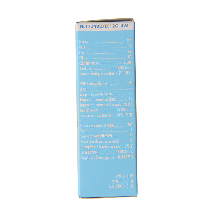 TCP Filament B11 40W 2700K Dimmable E12 Clear (FB11D4027EE12C)