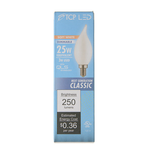 TCP Filament F11 25W 2700K Dimmable E12 Frost (FF11D2527EE12W)