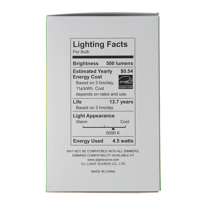 TCP Filament G25 60W Dimmable E26 5000K Clear (FG25D6050EC)