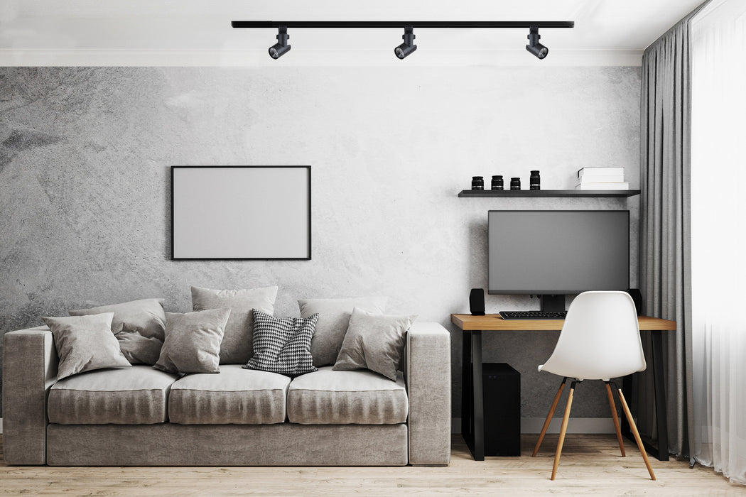 SATCO/NUVO 1 Light-LED-12W Track Head-Barrel-Black-36 Degree Beam 3000K (TH434)