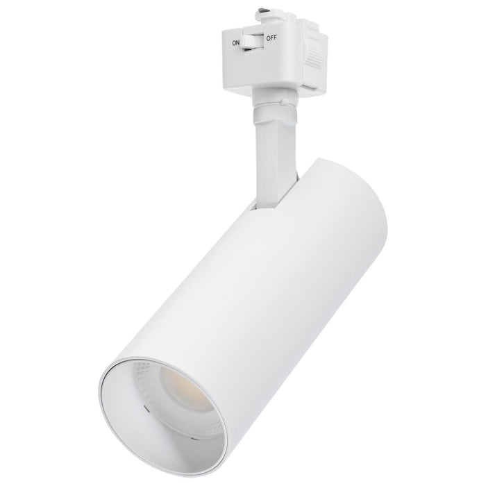 SATCO/NUVO 20W LED Track Head 36 Degree Beam Spread J-Style Track CCT Selectable 2700K/3000K/3500K/4000K/5000K 120V 90 CRI Matte White Finish (TH5011)