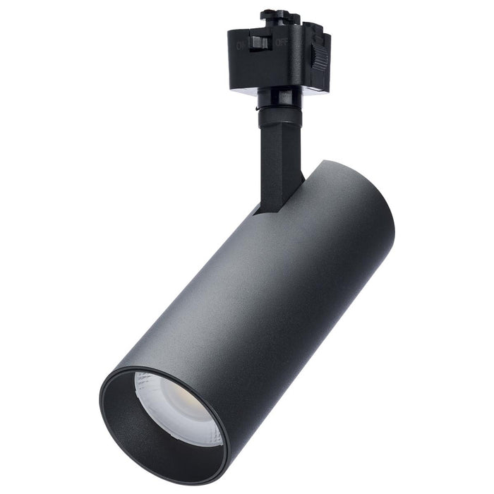 SATCO/NUVO 20W LED Track Head 36 Degree Beam Spread J-Style Track CCT Selectable 2700K/3000K/3500K/4000K/5000K 120V 90 CRI Matte Black Finish (TH5012)