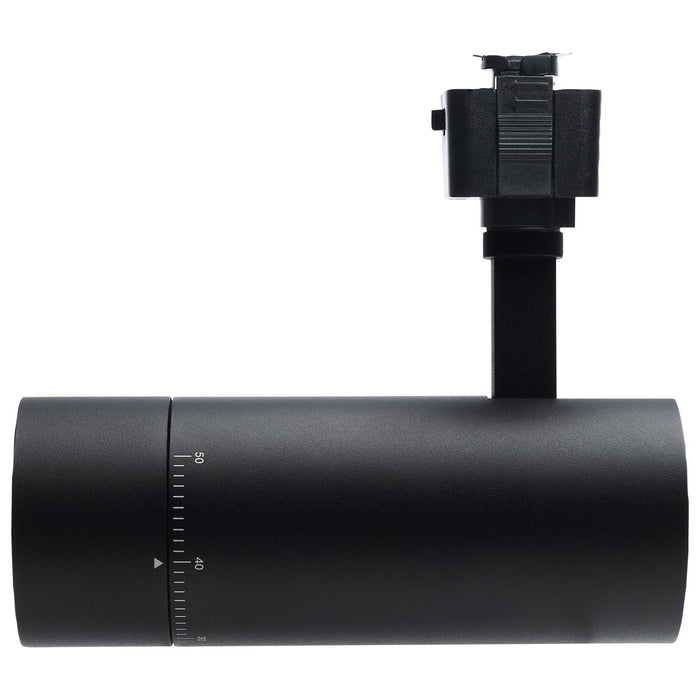 SATCO/NUVO 15W LED Track Head Juno 20 To 50 Degree Adjustable Beam Spread CCT Selectable 2700K/3000K/3500K/4000K/5000K 120V 90 CRI Matte Black Finish (TH5032)