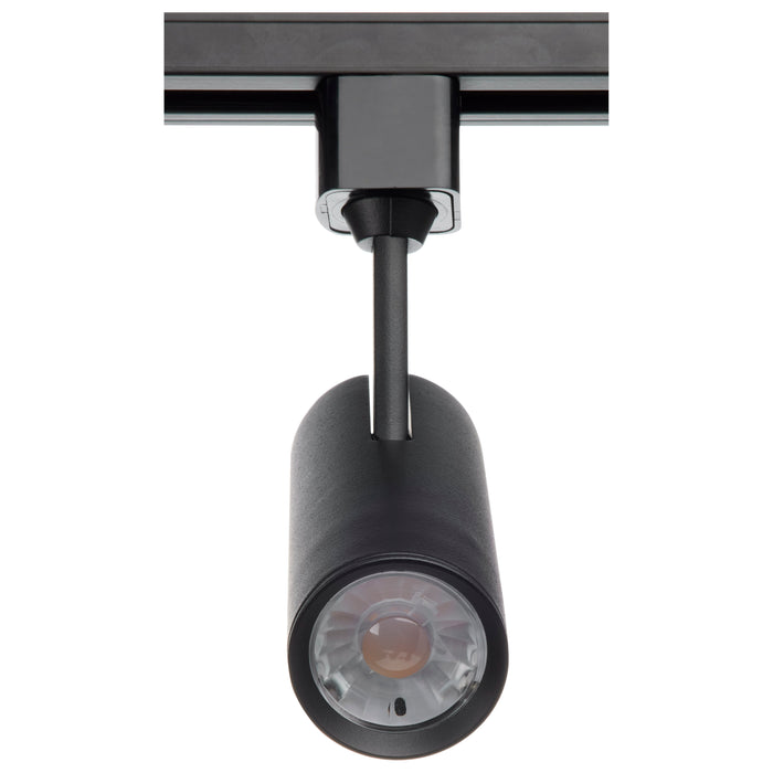 SATCO/NUVO 12W LED Commercial Track Head Black Cylinder 24 Degree Beam Angle 3000K (TH602)