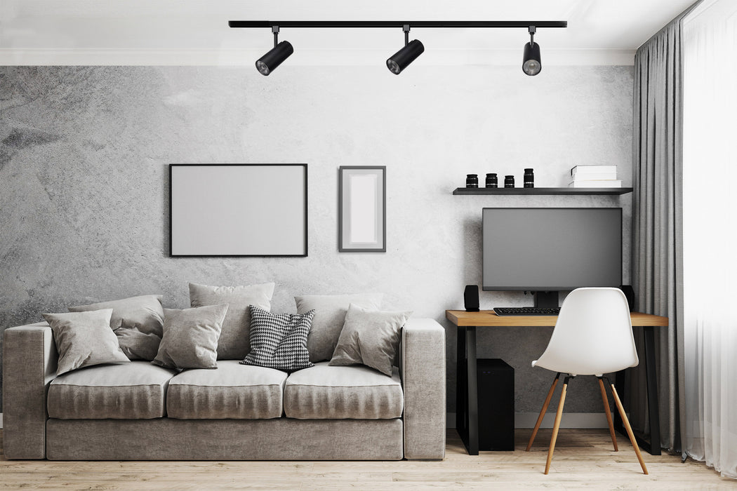 SATCO/NUVO 30W LED Commercial Track Head Black Cylinder 36 Degree Beam Angle 3000K (TH624)