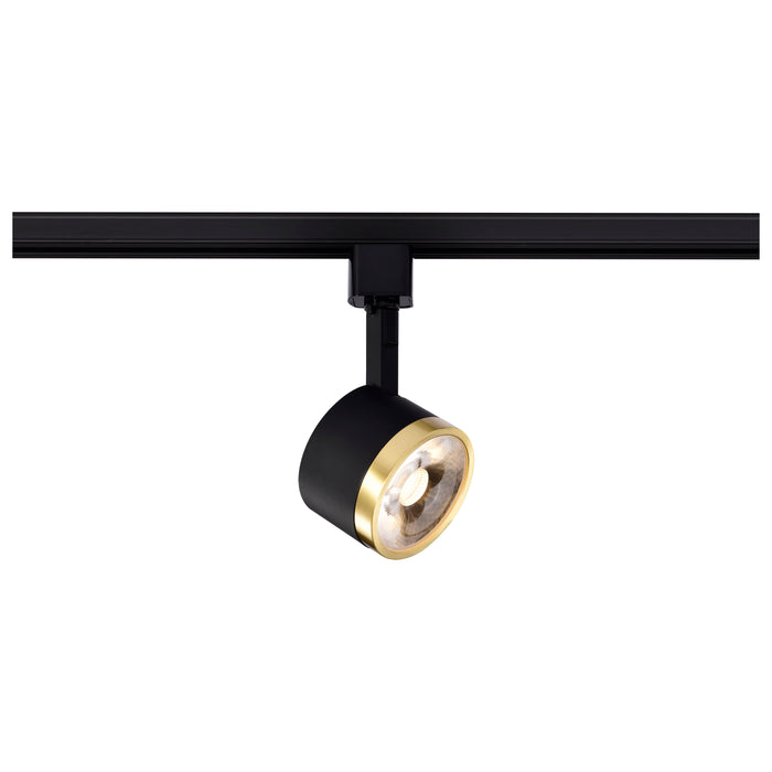 SATCO/NUVO 12W LED Track Head Round 3000K 24 Degree Beam Angle Matte Black/Brushed Brass (TH635)