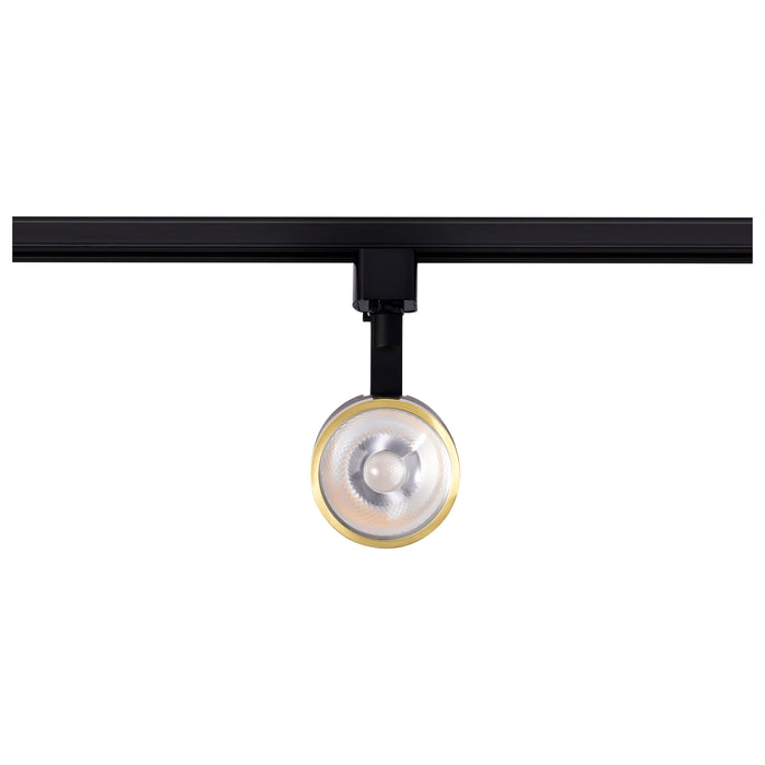 SATCO/NUVO 12W LED Track Head Round 3000K 24 Degree Beam Angle Matte Black/Brushed Brass (TH635)