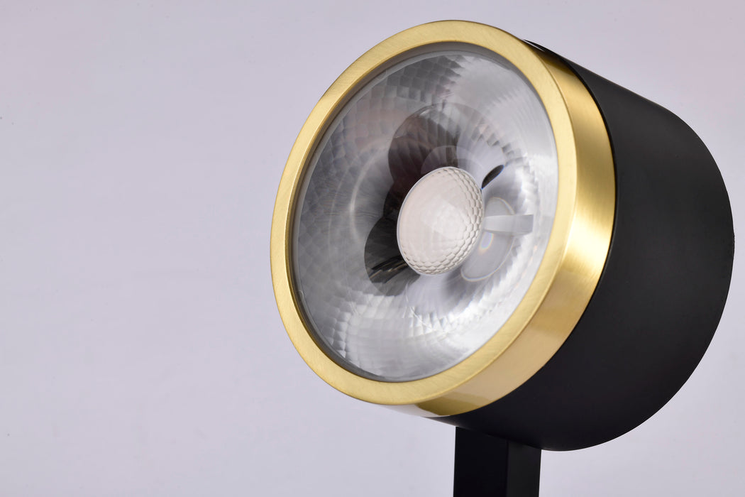 SATCO/NUVO 12W LED Track Head Round 3000K 24 Degree Beam Angle Matte Black/Brushed Brass (TH635)