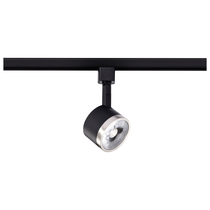 SATCO/NUVO 12W LED Track Head Round 3000K 24 Degree Beam Angle Matte Black/Brushed Nickel (TH636)