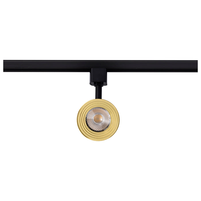 SATCO/NUVO 12W LED Cinch Track Head 3000K 36 Degree Beam Angle Matte Black/Brushed Brass (TH643)