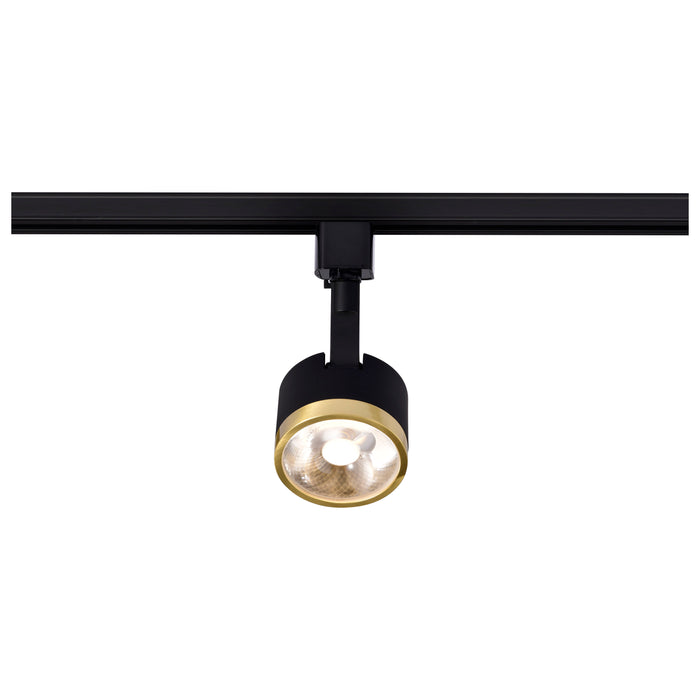 SATCO/NUVO 12W LED Track Head Round 3000K 36 Degree Beam Angle Matte Black/Brushed Brass (TH645)