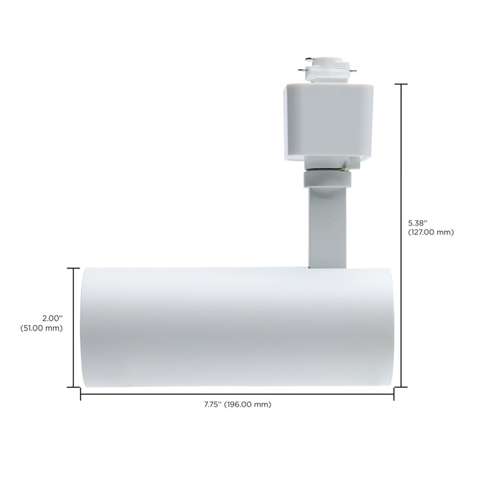 SATCO/NUVO 10W LED Track Head 36 Degree Beam Spread CCT Selectable 2700K/3000K/3500K/4000K/5000K Matte White Finish (TH701)