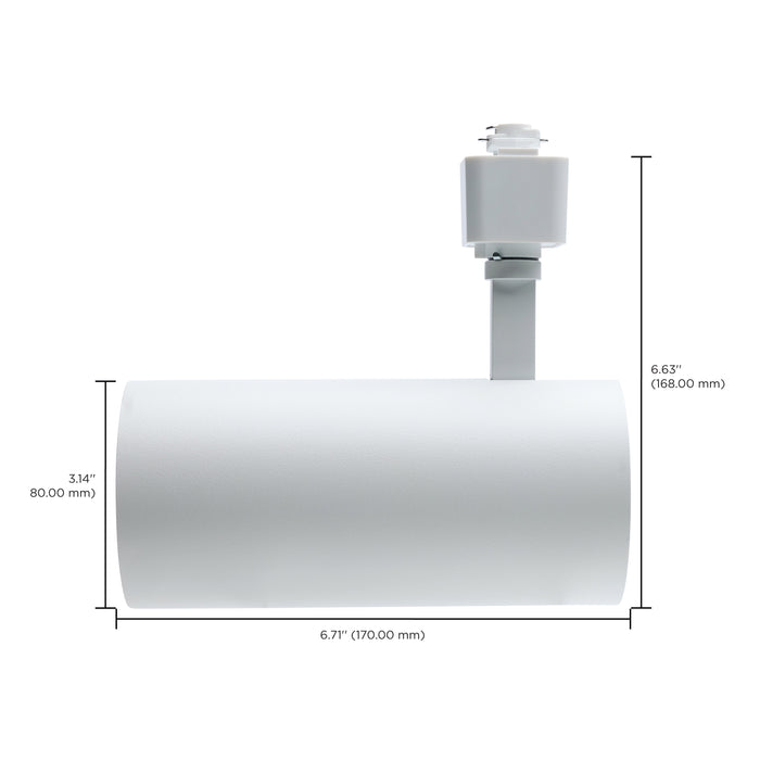 SATCO/NUVO 30W LED Track Head 36 Degree Beam Spread CCT Selectable 2700K/3000K/3500K/4000K/5000K Matte White Finish (TH721)