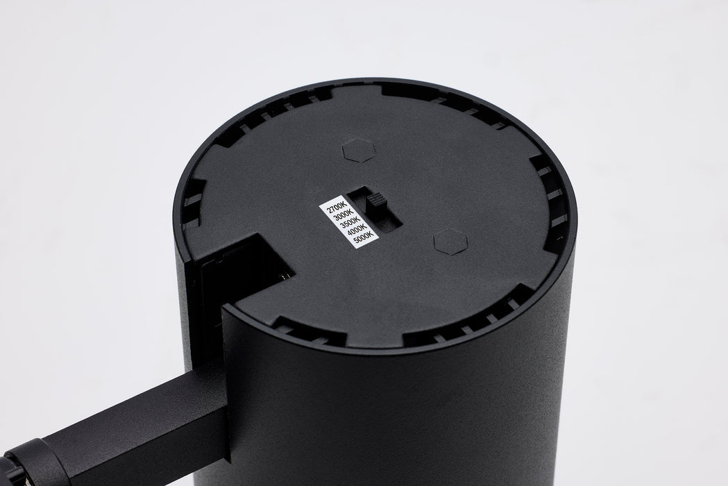 SATCO/NUVO 30W LED Track Head 36 Degree Beam Spread CCT Selectable 2700K/3000K/3500K/4000K/5000K Matte Black Finish (TH722)