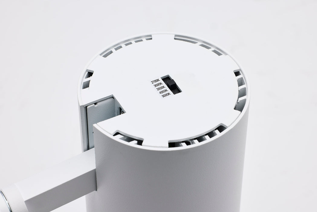 SATCO/NUVO 30W LED Track Head 48 Degree Beam Spread CCT Selectable 2700K/3000K/3500K/4000K/5000K Matte White Finish (TH723)