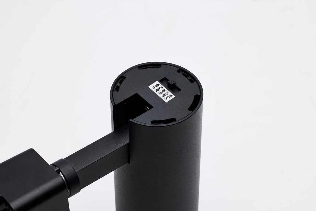 SATCO/NUVO 15W LED Track Head 20 To 50 Degree Adjustable Beam Spread CCT Selectable 2700K/3000K/3500K/4000K/5000K Matte Black Finish (TH732)