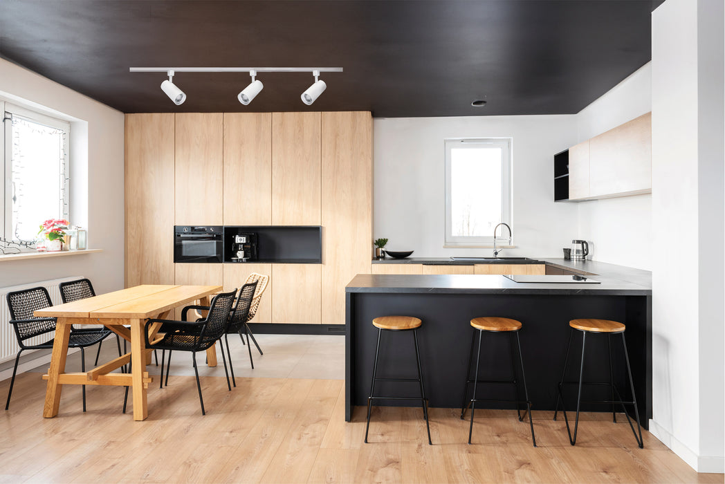 SATCO/NUVO 30W LED Track Head 20 To 50 Degree Adjustable Beam Spread CCT Selectable 2700K/3000K/3500K/4000K/5000K Matte White Finish (TH741)