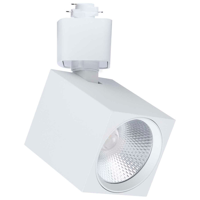 SATCO/NUVO 8W Square LED Track Head CCT Selectable 2700K/3000K/3500K/4000K/5000K Dim To Warm H Style 36 Degree Beam Angle 120V White (TH751)