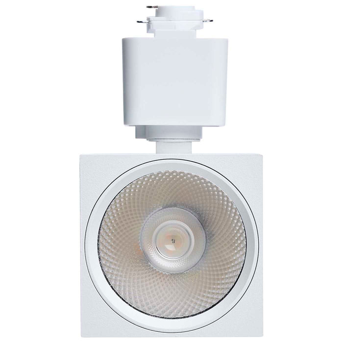 SATCO/NUVO 8W Square LED Track Head CCT Selectable 2700K/3000K/3500K/4000K/5000K Dim To Warm H Style 36 Degree Beam Angle 120V White (TH751)