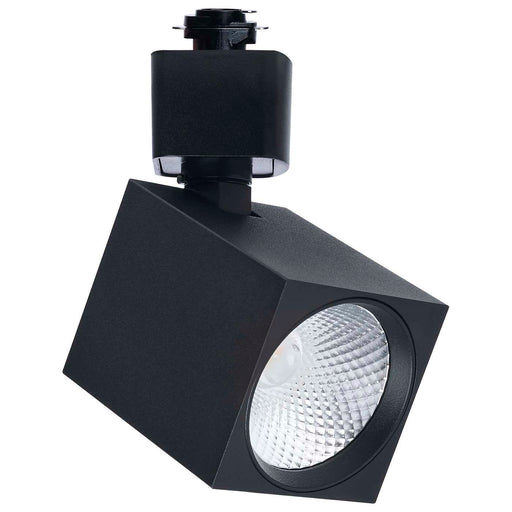 SATCO/NUVO 8W Square LED Track Head CCT Selectable 2700K/3000K/3500K/4000K/5000K Dim To Warm H Style 36 Degree Beam Angle 120V Black (TH752)