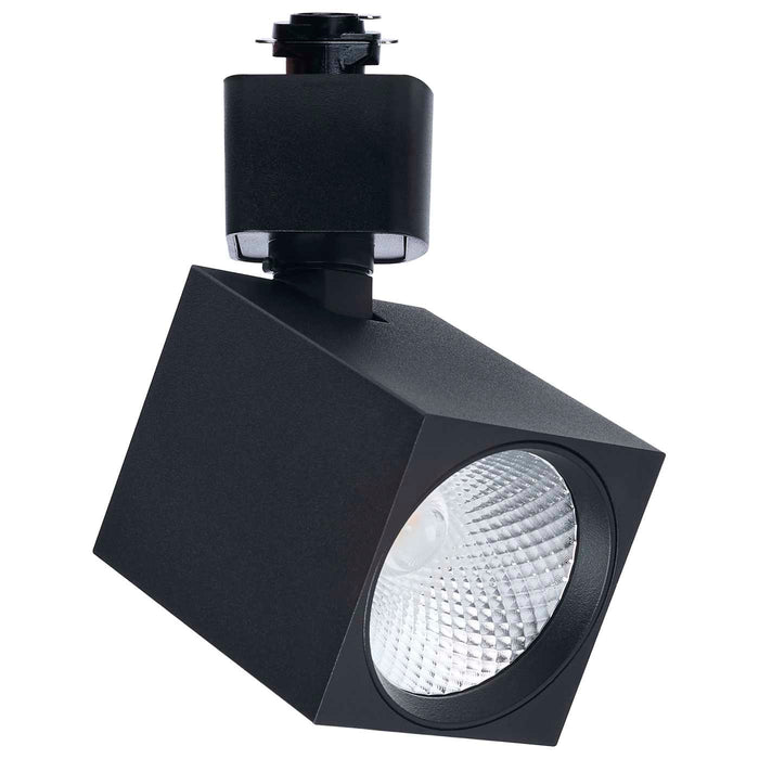 SATCO/NUVO 8W Square LED Track Head CCT Selectable 2700K/3000K/3500K/4000K/5000K Dim To Warm H Style 36 Degree Beam Angle 120V Black (TH752)