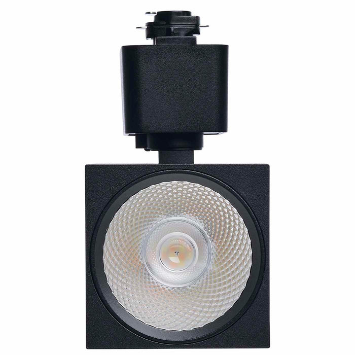 SATCO/NUVO 8W Square LED Track Head CCT Selectable 2700K/3000K/3500K/4000K/5000K Dim To Warm H Style 36 Degree Beam Angle 120V Black (TH752)