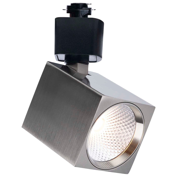 SATCO/NUVO 8W Square LED Track Head CCT Selectable 2700K/3000K/3500K/4000K/5000K Dim To Warm H Style 36 Degree Beam Angle 120V Brushed Nickel (TH753)