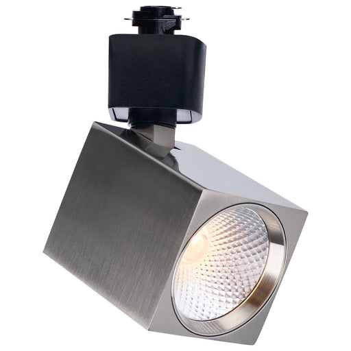 SATCO/NUVO 8W Square LED Track Head CCT Selectable 2700K/3000K/3500K/4000K/5000K Dim To Warm H Style 36 Degree Beam Angle 120V Brushed Nickel (TH753)
