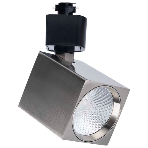 SATCO/NUVO 8W Square LED Track Head CCT Selectable 2700K/3000K/3500K/4000K/5000K Dim To Warm H Style 48 Degree Beam Angle 120V Brushed Nickel (TH756)