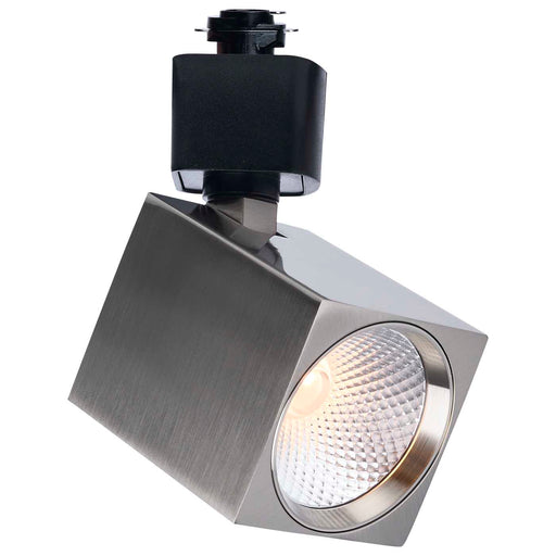 SATCO/NUVO 8W Square LED Track Head CCT Selectable 2700K/3000K/3500K/4000K/5000K Dim To Warm H Style 48 Degree Beam Angle 120V Brushed Nickel (TH756)