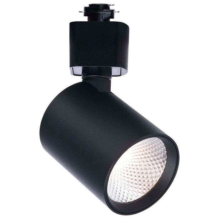 SATCO/NUVO 8W Round LED Track Head CCT Selectable 2700K/3000K/3500K/4000K/5000K Dim To Warm H Style 36 Degree Beam Angle 120V Black (TH762)