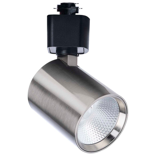 SATCO/NUVO 8W Round LED Track Head CCT Selectable 2700K/3000K/3500K/4000K/5000K Dim To Warm H Style 36 Degree Beam Angle 120V Brushed Nickel (TH763)