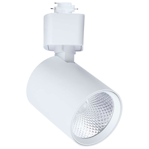 SATCO/NUVO 8W Round LED Track Head CCT Selectable 2700K/3000K/3500K/4000K/5000K Dim To Warm H Style 48 Degree Beam Angle 120V White (TH764)